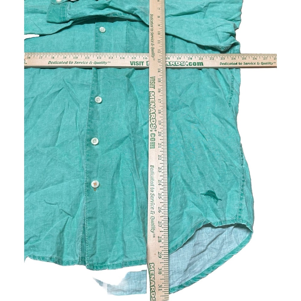 Tommy Bahama Relax Aqua 100% Linen Button Up‎ Long Sleeve Shirt Men's 3XL XXXL - Picture 9 of 10